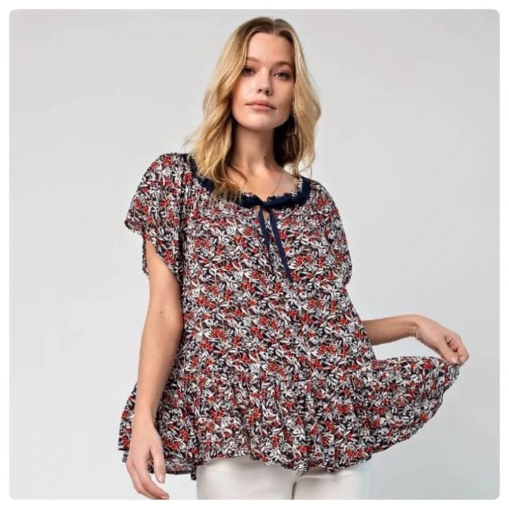 No. 72 1 LEFT ๐บ๐ธPrinted button down top - Picture 2 of 5